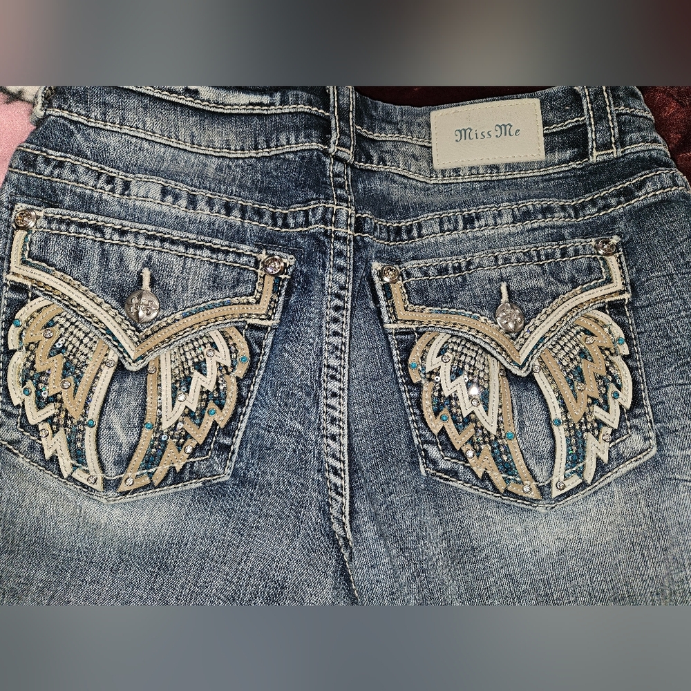 Miss Me Light Blue Embellished Jeans